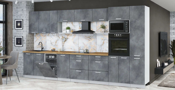 Кухонный гарнитур Интерлиния Мила Лайт 3.9-ПМ3