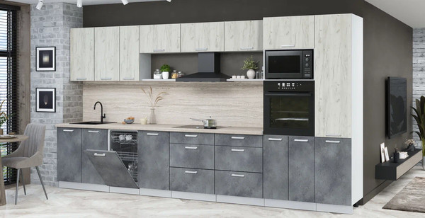 Кухонный гарнитур Интерлиния Мила Лайт 3.9-ПМ3