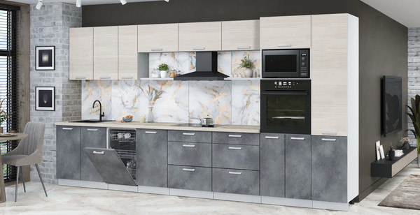 Кухонный гарнитур Интерлиния Мила Лайт 3.9-ПМ3