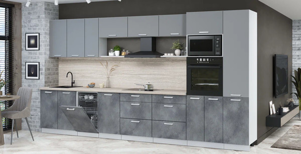 Кухонный гарнитур Интерлиния Мила Лайт 3.9-ПМ3