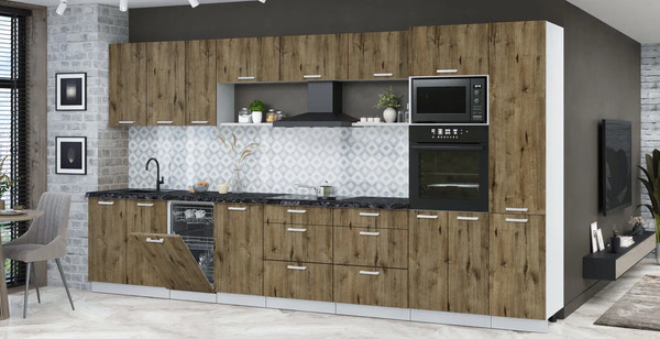 Кухонный гарнитур Интерлиния Мила Лайт 3.9-ПМ3