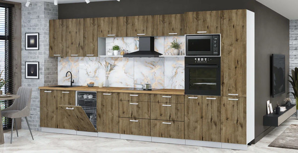 Кухонный гарнитур Интерлиния Мила Лайт 3.9-ПМ3