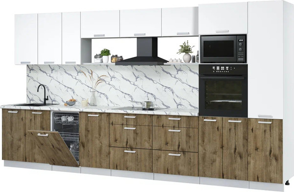 Кухонный гарнитур Интерлиния Мила Лайт 3.9-ПМ3 - фото