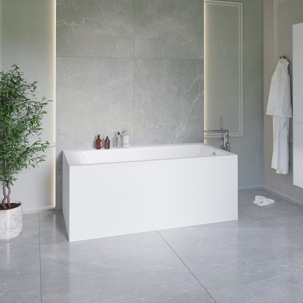 Ванна акриловая Lauter Seraphina 170x80 / 2112170R (с каркасом и сифоном 21Y11021 матовый черный)