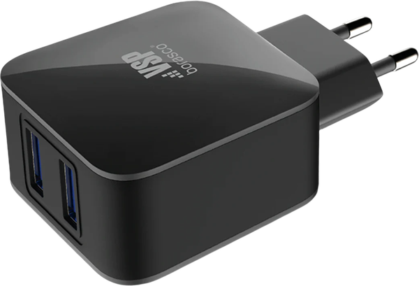 Адаптер питания сетевой BoraSCO 2USB 2.1А / 20648 - фото
