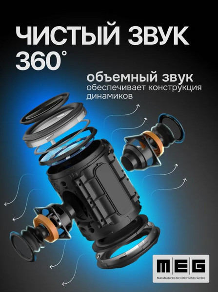 Портативная колонка MEG SCA20BL