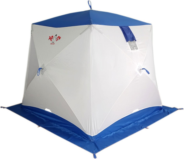 Палатка Пингвин Shelters Призма Композит 1-слойная 185x185 (белый/синий) - фото