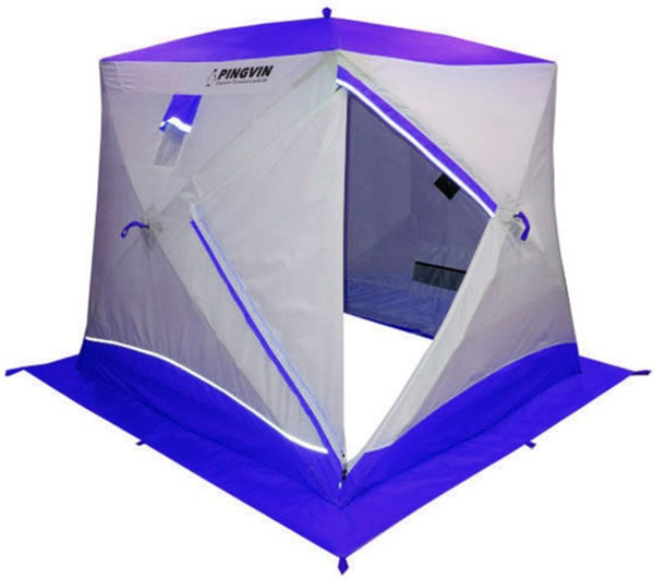 Палатка Пингвин Shelters Призма Brand New 200x185 Композит (белый/синий) - фото
