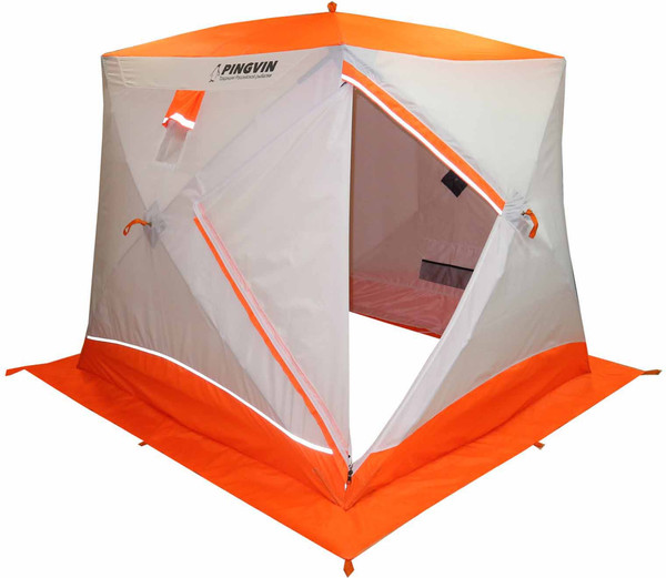 Палатка Пингвин Shelters Призма Brand New 200x185 Композит (белый/оранжевый) - фото