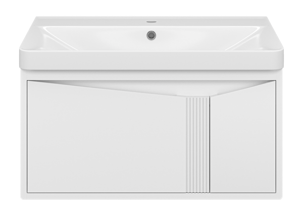 Тумба с умывальником Brevita Cascade 80 / CAS-09080-011Я+RCW-141880WH