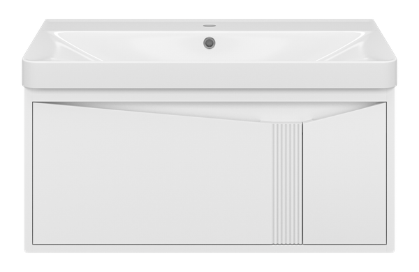 Тумба с умывальником Brevita Cascade 90 / CAS-09090-011Я+RCW-141890WH