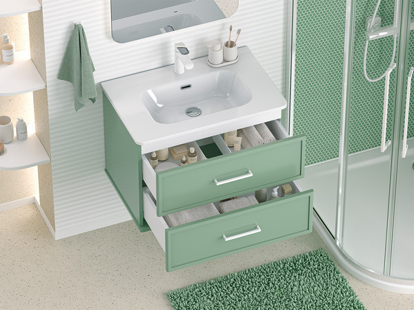 Тумба под умывальник Brevita Verde 70 / Ver-09070-0102Я