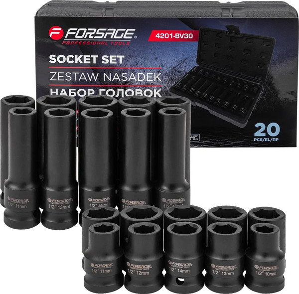 Набор головок слесарных Forsage F-4201-BV30 - фото