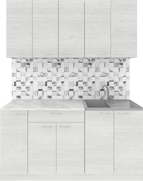 Кухонный гарнитур Агута Альфа 1.5 без столешницы - фото