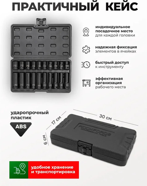Набор головок слесарных RockForce RF-4201-BV30
