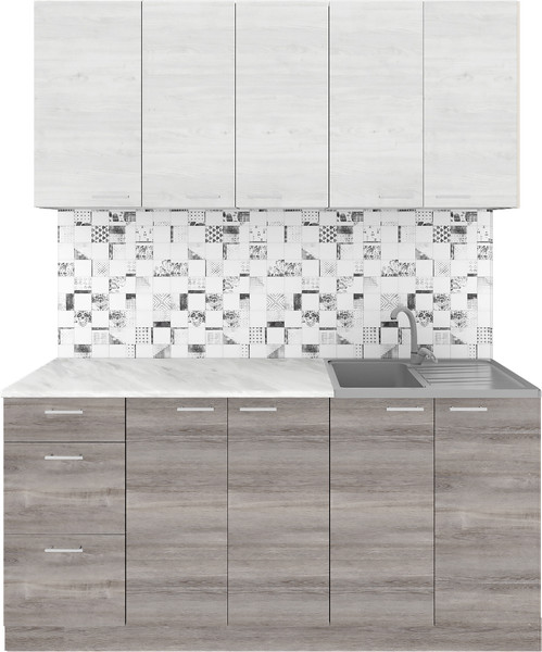 Кухонный гарнитур Агута Альфа 1.6/60 без столешницы - фото