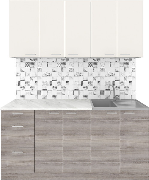 Кухонный гарнитур Агута Альфа 1.6/60 без столешницы - фото