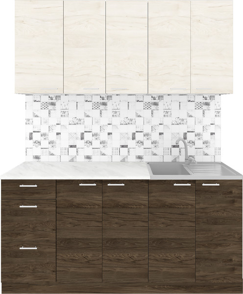 Кухонный гарнитур Агута Альфа 1.6/60 без столешницы - фото