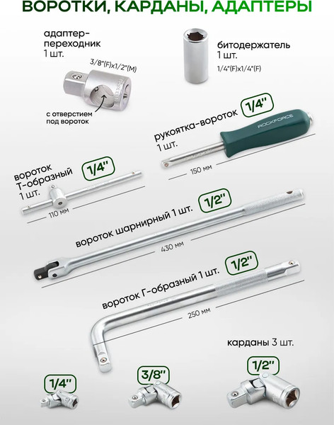 Универсальный набор инструментов RockForce RF-41421+2