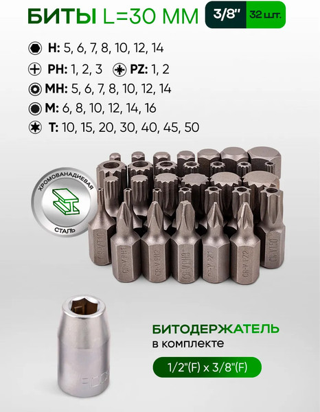 Универсальный набор инструментов RockForce RF-41802+2