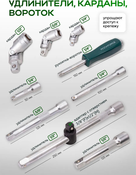 Универсальный набор инструментов RockForce RF-42222-5