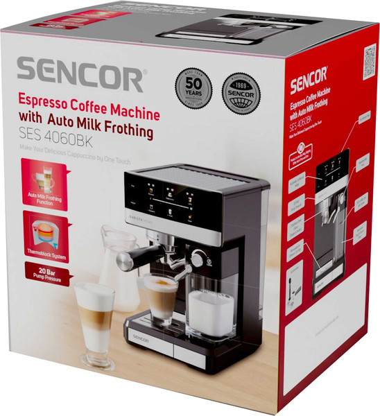 Кофеварка эспрессо Sencor SES 4060 BK