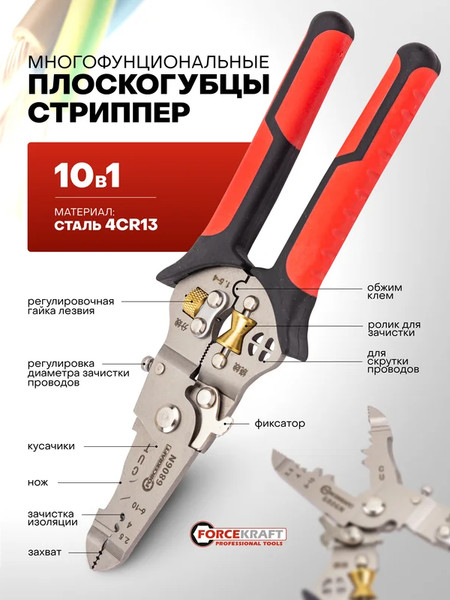 Плоскогубцы ForceKraft FK-6806N
