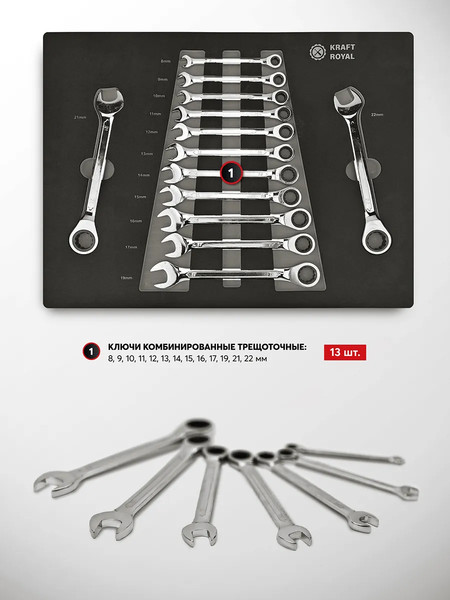 Универсальный набор инструментов ForceKraft FK-55313