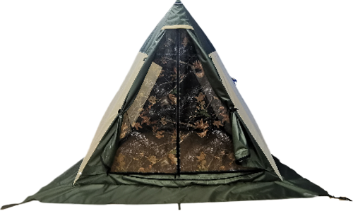 Палатка Пингвин Shelters Всесезонная двускатная 200x190 / 11752 (хаки/бежевый) - фото