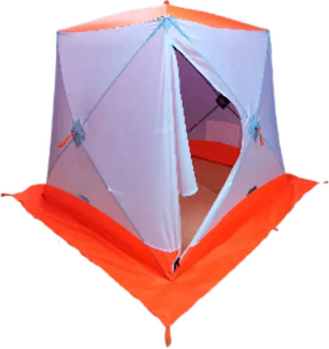 Палатка Пингвин Shelters MrFisher 1.7x1.7 в чехле (белый/оранжевый) - фото