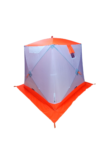 Палатка Пингвин Shelters MrFisher 1.7x1.7 2-слойная в чехле (белый/оранжевый)