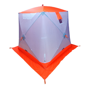 Палатка Пингвин Shelters MrFisher 2.0x2.0  в чехле (белый/оранжевый)