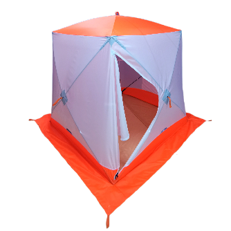 Палатка Пингвин Shelters MrFisher 2.0x2.0  в чехле (белый/оранжевый)