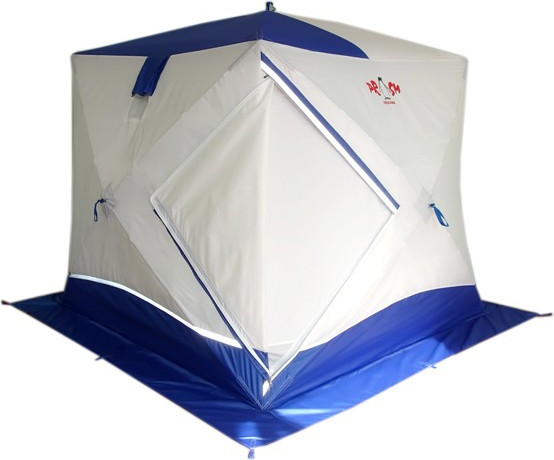 Палатка Пингвин Shelters Призма Премиум 2-слойная 215x215 В95Т1 (белый/синий)