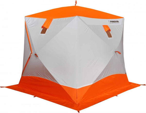 Палатка Пингвин Shelters Призма Премиум Strong 1-слойная 225x215 Композит (белый/оранжевый) - фото
