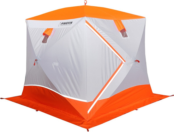 Палатка Пингвин Shelters Призма Премиум Strong 2-слойная 225x215 Композит (белый/оранжевый)