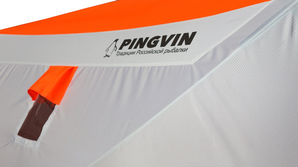 Палатка Пингвин Shelters Призма Премиум Strong 2-слойная 225x215 Композит (белый/оранжевый)