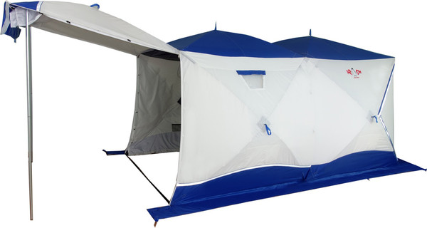 Палатка Пингвин Shelters Big Twin 2-слойная 400x215 Композит (белый/синий) - фото