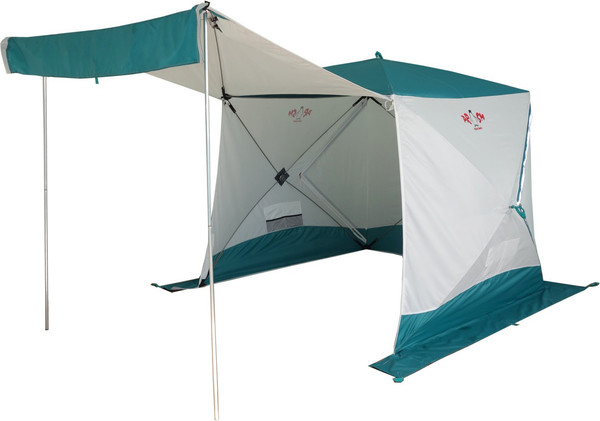 Палатка Пингвин Shelters Шелтерс Премиум 1-слойная 215x215 (белый/зеленый) - фото