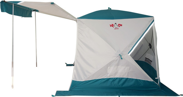 Палатка Пингвин Shelters Шелтерс Премиум 1-слойная 215x215 (белый/зеленый)