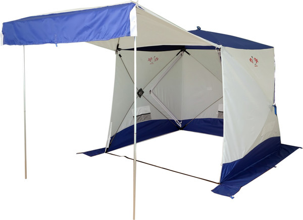 Палатка Пингвин Shelters Шелтерс Премиум 1-слойная 215x215 (белый/синий) - фото