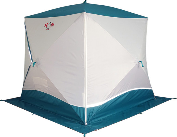 Палатка Пингвин Shelters Шелтерс Премиум 2-слойная 215x215 (белый/зеленый) - фото