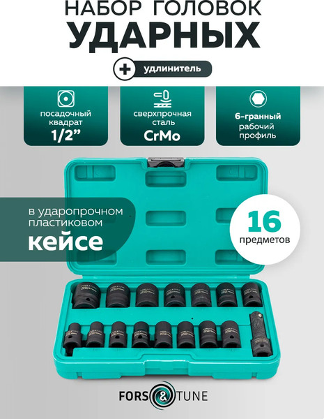 Набор головок слесарных FORSandTUNE 4179-5MPB