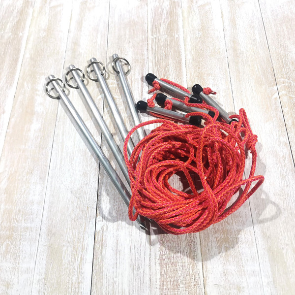 Набор колышков для палатки Пингвин Shelters +Растяжки 4шт / 25213