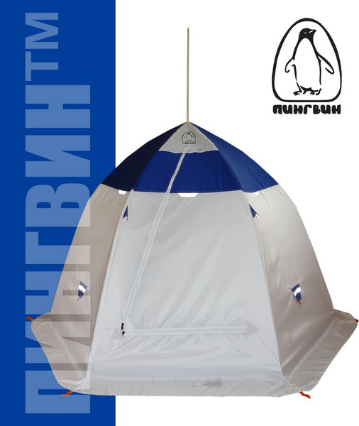 Палатка Пингвин Shelters Пингвин 3.5 2-слойная (белый/синий)