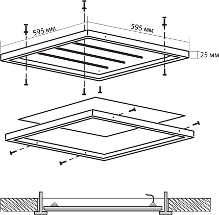Панель светодиодная JAZZway PPL 588/G Opal / 5053090