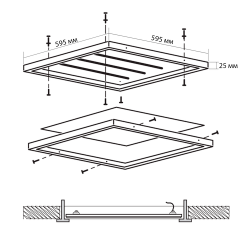 Панель светодиодная JAZZway PPL 588/G Opal / 5053137