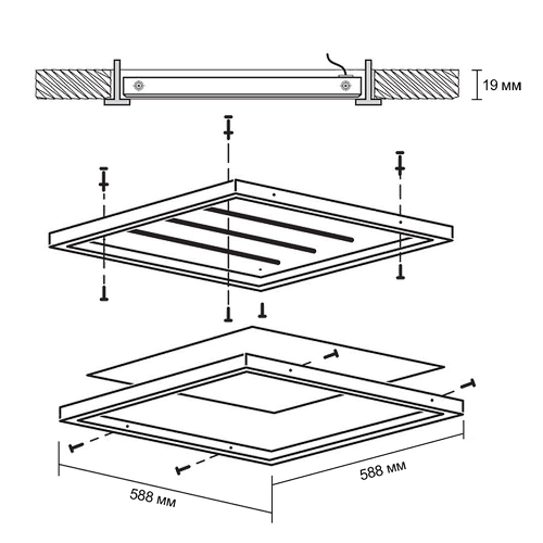 Панель светодиодная JAZZway PPL 588/G Prisma / 5052758