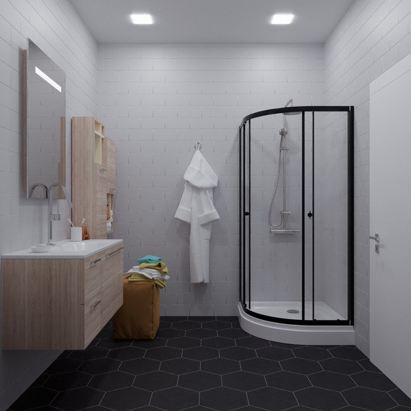 Душевой уголок Saniteco SNT-801 90х90 c поддоном