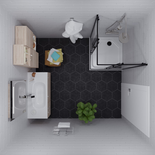 Душевой уголок Saniteco SNT-802 Cube 90х90 с поддоном